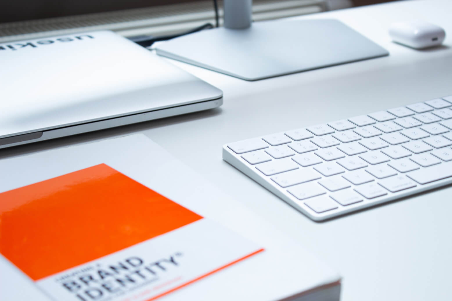 computer scene with a closed brand identity guide